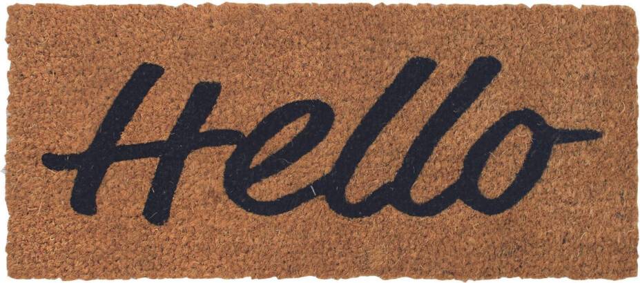 THE RUGS 23X53cm, Hello Derby Doormat