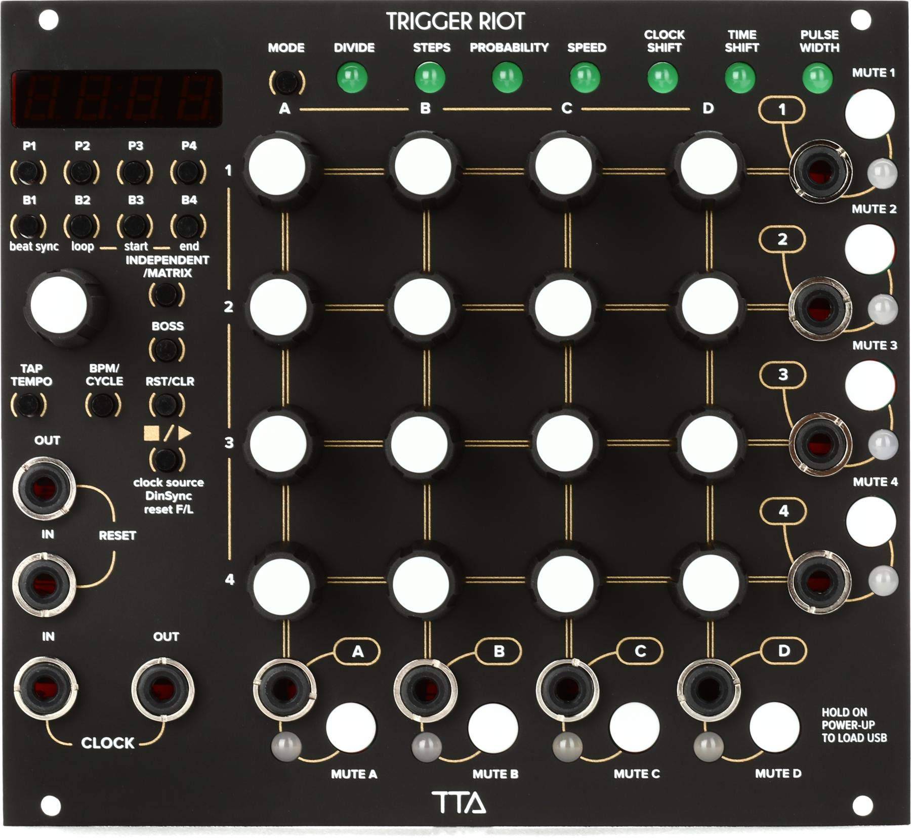 Tiptop Audio Trigger Riot Eurorack Sequencer Module Black