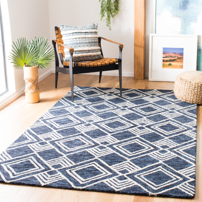 Safavieh Micro-Loop Rengina Moroccan Natural, Blue