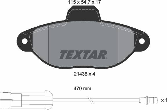 Textar Brake Pad Set 2143603