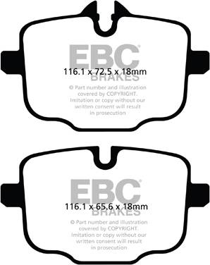 EBC Brakes Yellowstuff Performance Brake Pads Rear Pad Set TRW Calipers