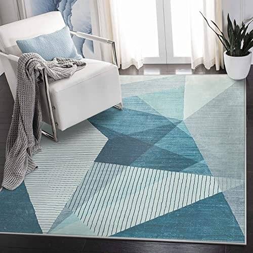 Large grey rugs for living room Modern Abstract Geometric Room