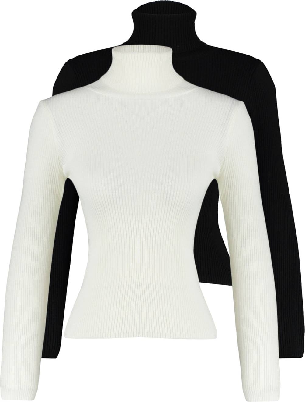 Pullover - Sort/Hvid