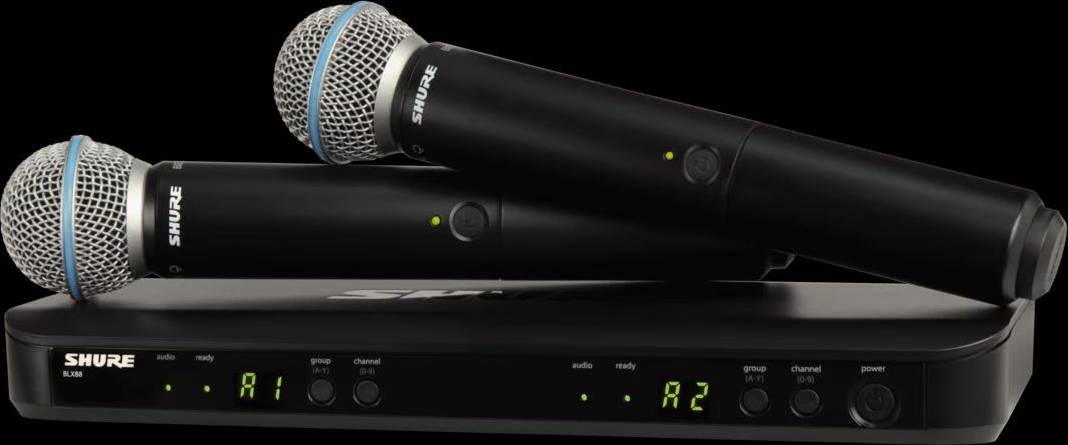 Shure BLX288 B58-T11 Dual Handheld Wireless Microphone System
