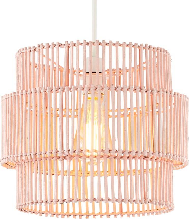 Rattan light shade BHS Rattan Double Cylinder Shade