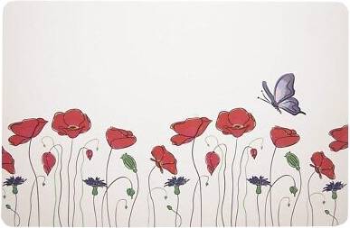 White Rectangular Plastic Kitchen Mat