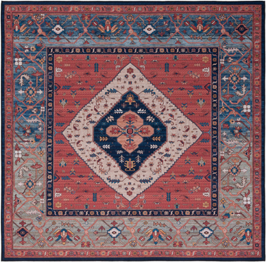 Safavieh Tucson Machine Red, Blue