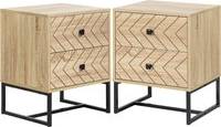 Homcom Two-Drawer Bedside Table