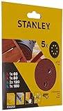 Stanley Tools Hook and Loop ROS Sanding Discs 115mm Pack 5