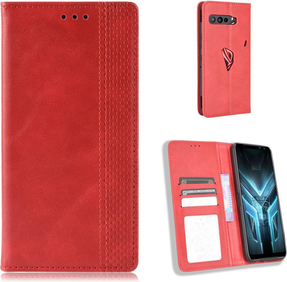 ASUS Vintage ROG Phone 3 Strix Leather Case Red