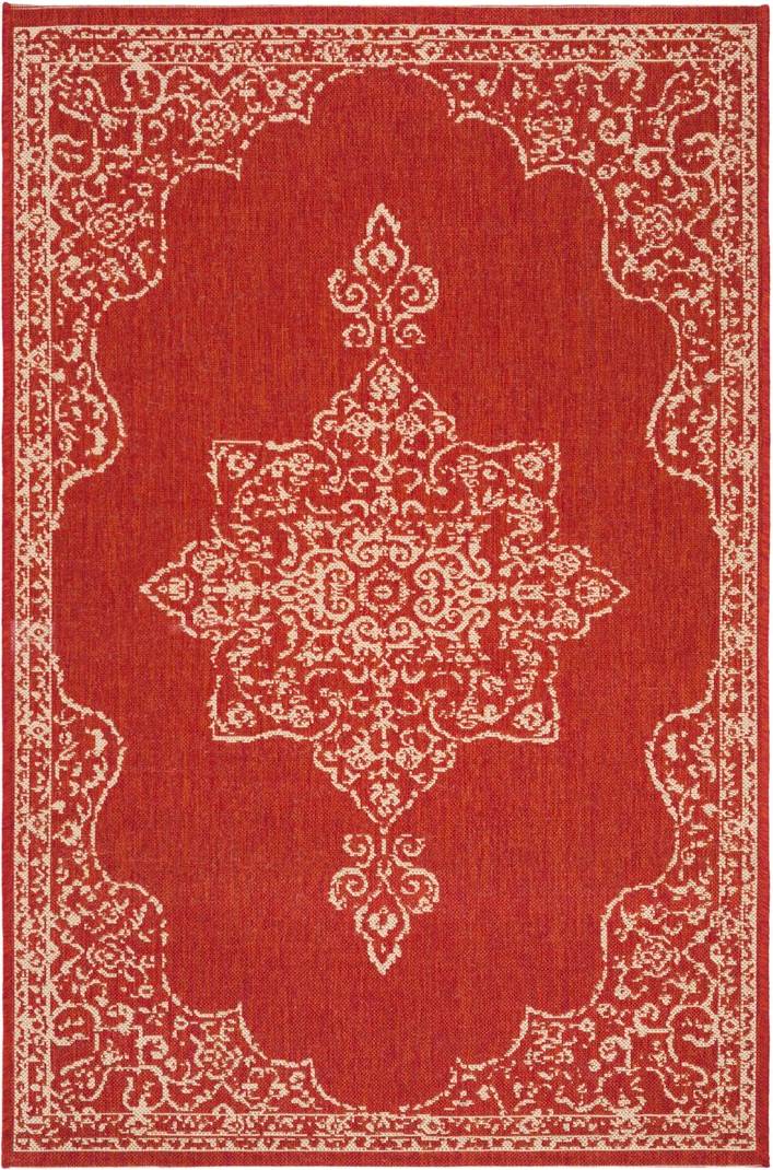Rosalind Wheeler Radslavice Looped Hooked Rug 90 x 150 cm Red