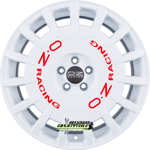 OZ Racing Rally Racing Alloy Wheels In Race White Red Lettering Set Of 4 17 x 7 Inch ET35 4x98 PCD