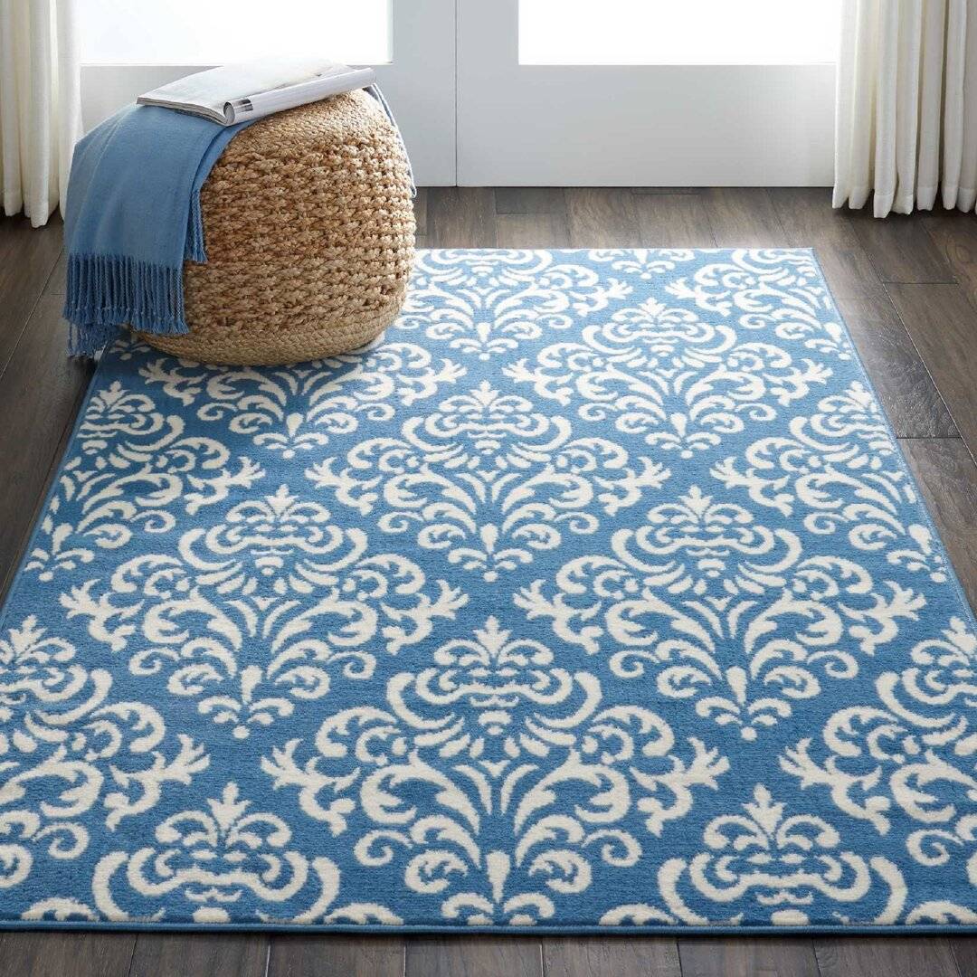 Blue Elephant Florissant Rug Blue
