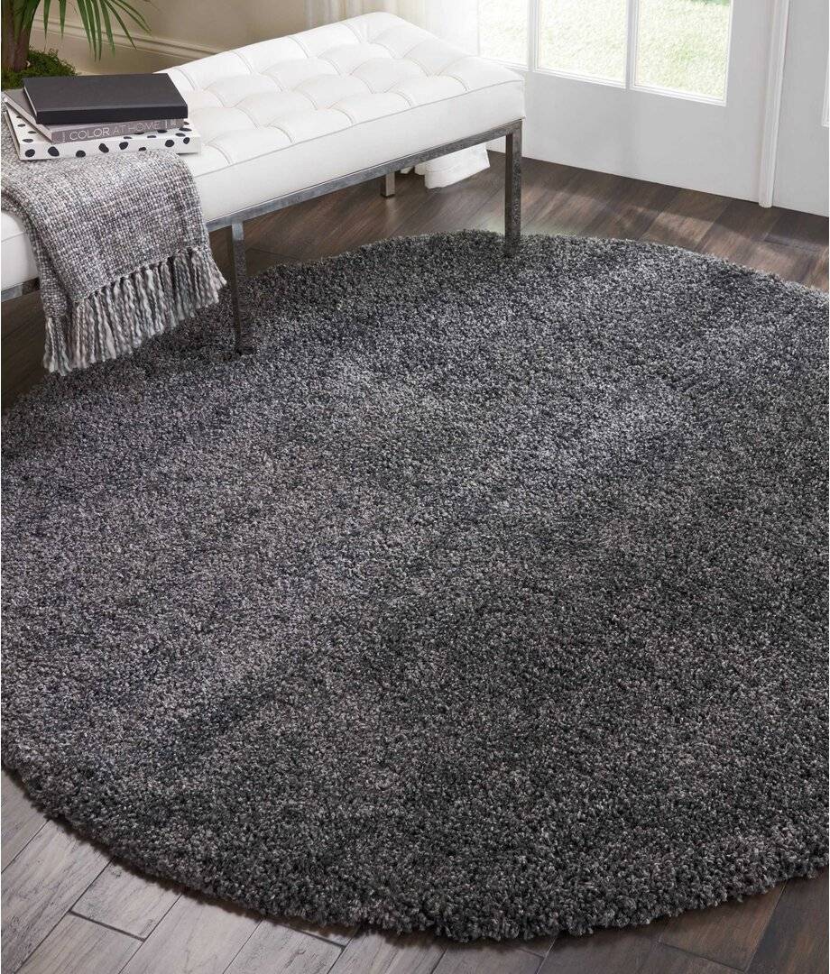 Blue Elephant Dark Rug Grey