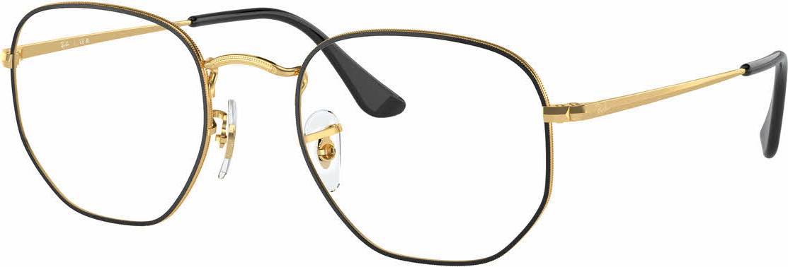 Ray ban hexagonal black Ray-Ban RX6448 Hexagonal Gold 54-21