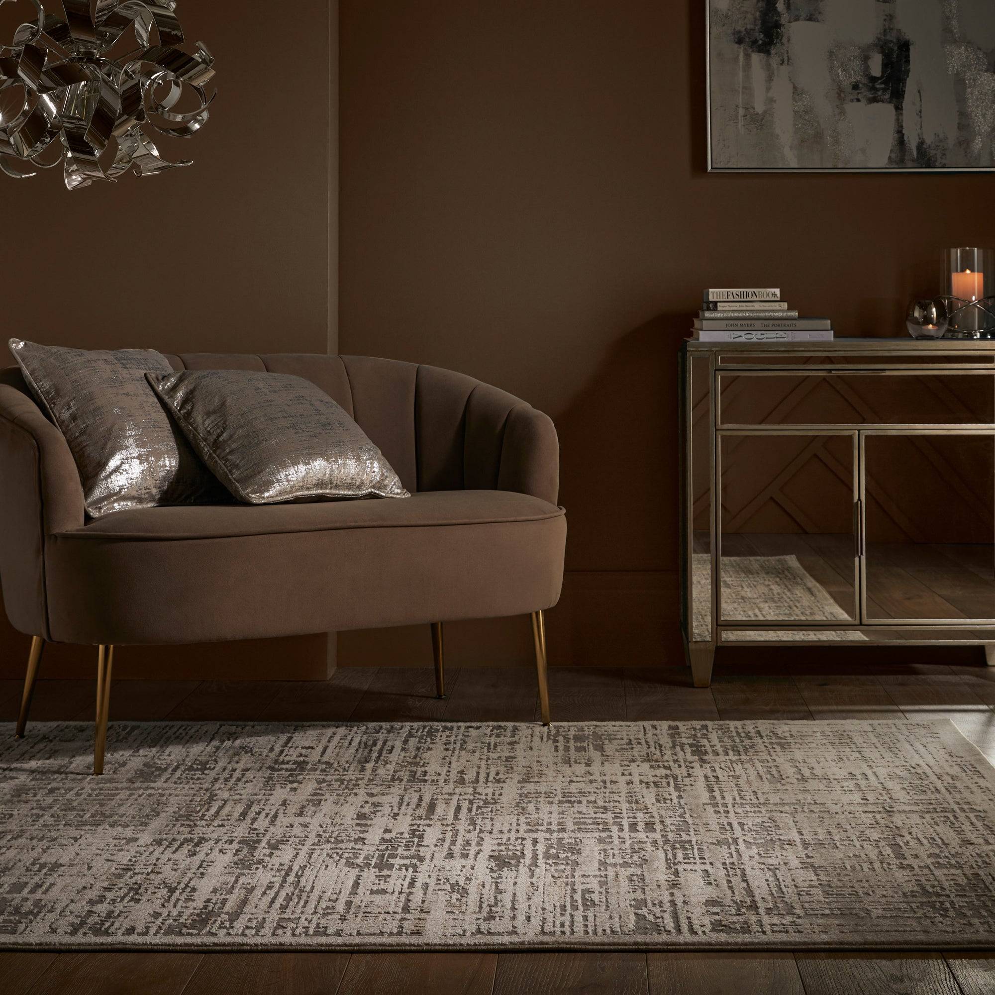 Dunelm Romano Rug Silver