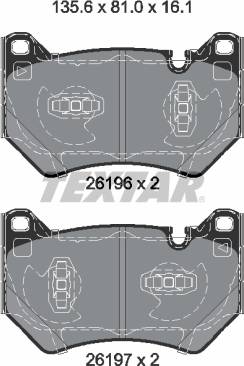 Textar Disc Brake Pad Set 2619601