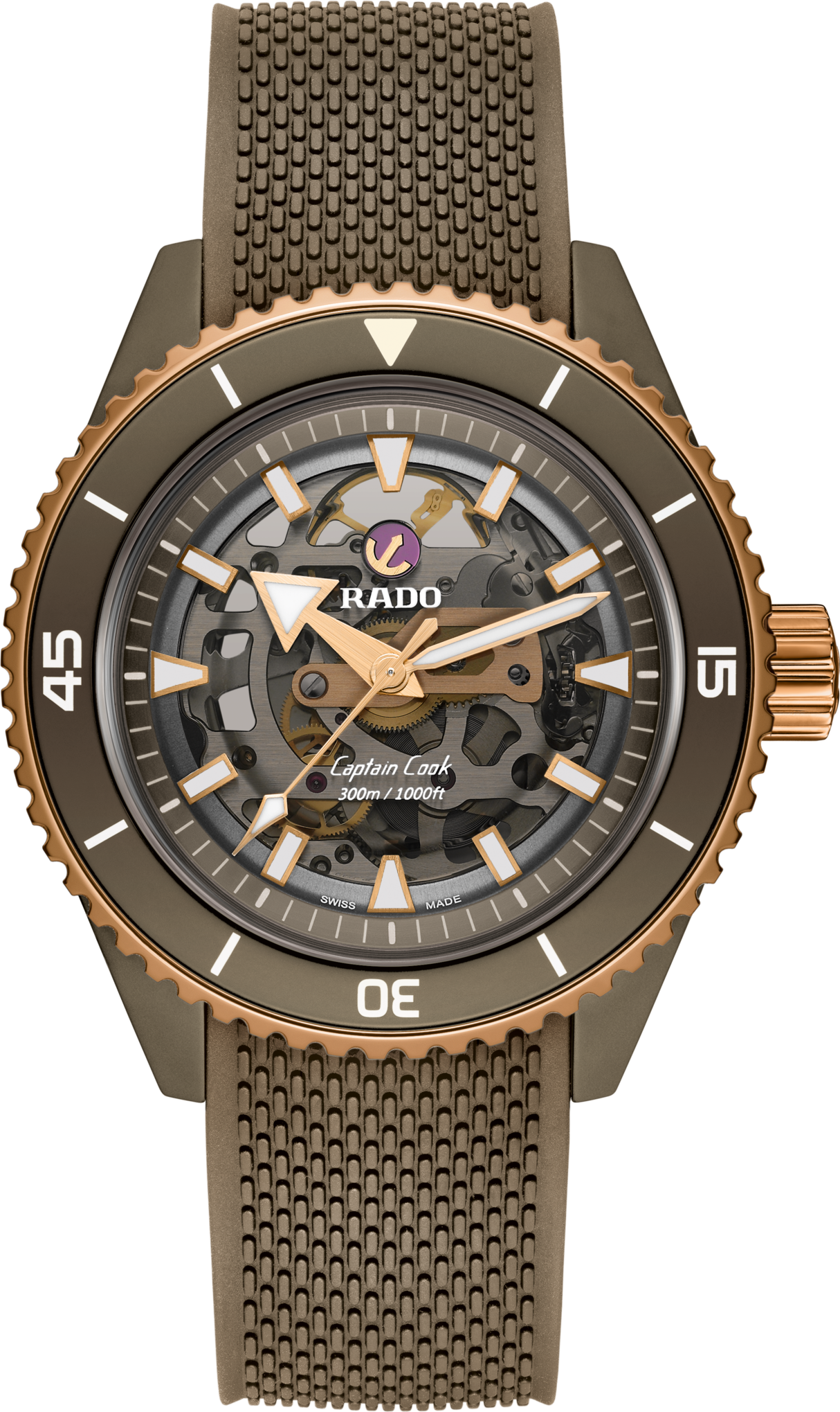 High tech Rado Captain Cook High-Tech Ceramic Skeleton