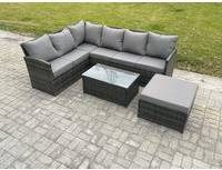 Rattan corner garden sofa Fimous 7 Rattan Corner