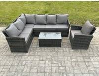 Rattan furniture rattan corner set Fimous Rattan Corner Outdoor Lounge Set