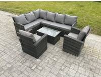 Rattan furniture rattan corner set Fimous Rattan Corner Outdoor Lounge Set