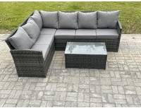 Rattan furniture rattan corner set Fimous Rattan Corner Outdoor Lounge Set