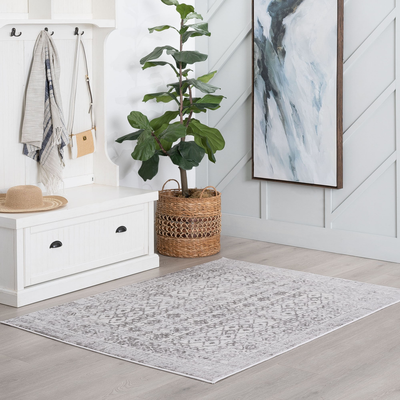 Alise Rugs Linx Farmhouse Diamond Gray