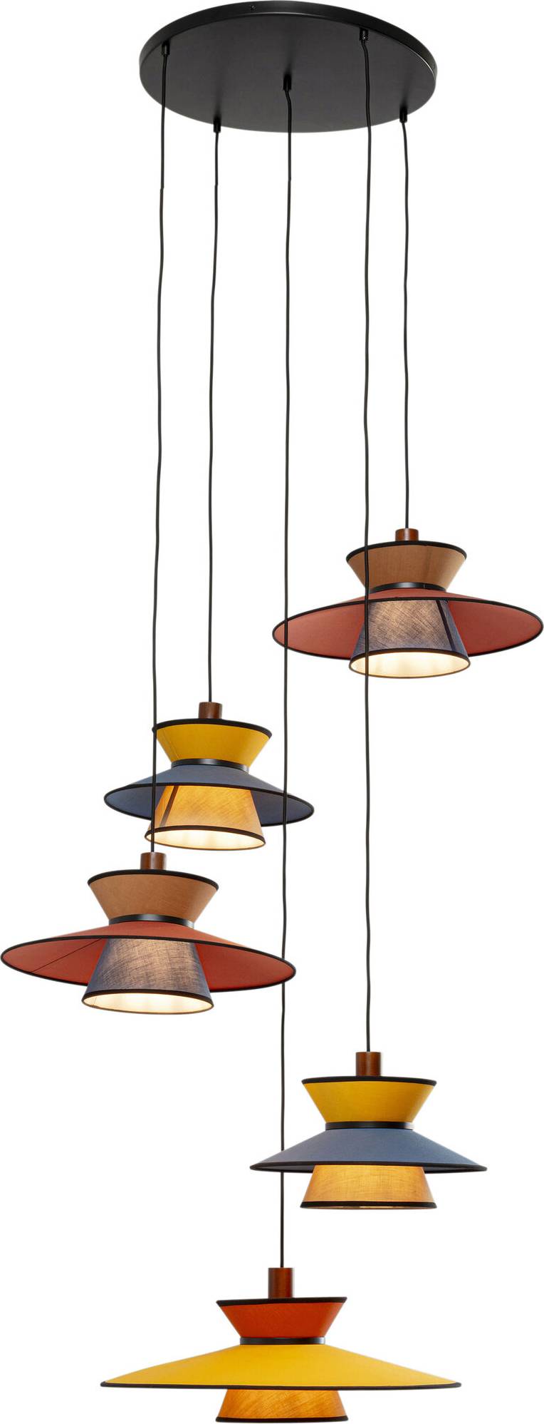 Kare Design Riva Light Multicoloured 5-Bulb Pendant Lamp