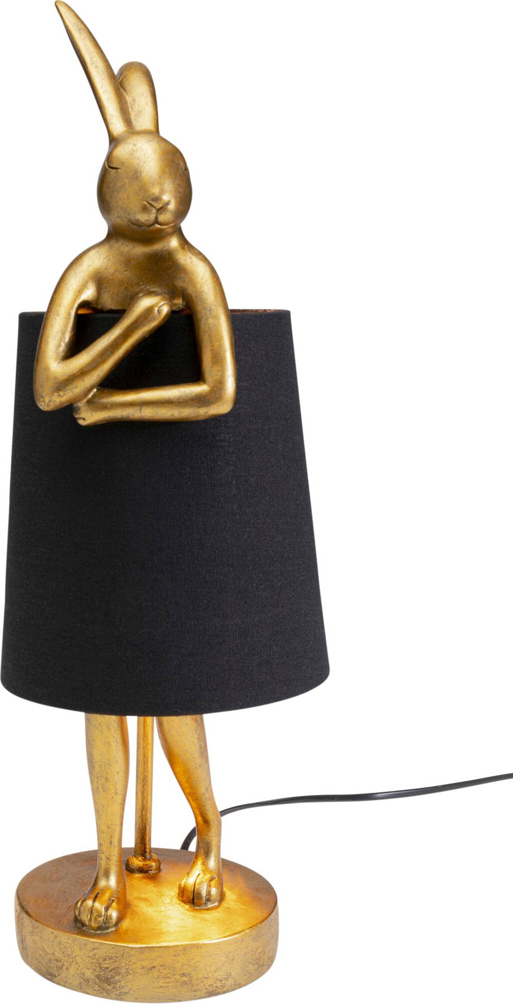 Kare Design Animal Rabbit 50 cm Guld/Sort Bordlampe
