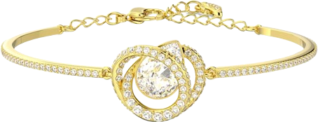 Gold bangle bracelet Swarovski Generation Bangle - Gold/Transparent