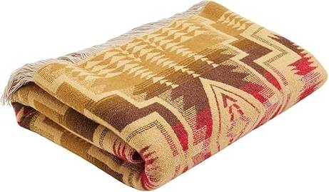 Harding Star Fringed Throw Bronze