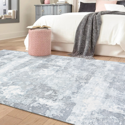 Solo Rugs Overton Modern Contemporary Abstract Multicolor, White