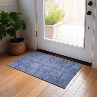 Machine washable rugs Addison Rugs Machine Washable Blue