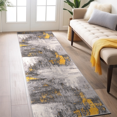 World Rug Gallery Bari Contemporary Yellow