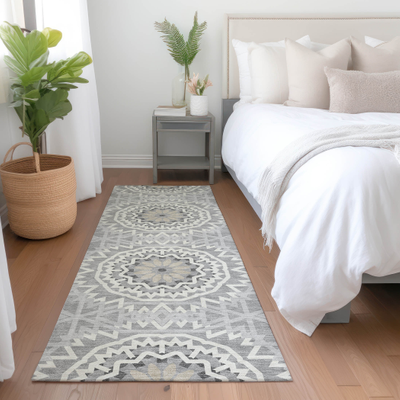 Addison Rugs Machine Washable Gray 24x"