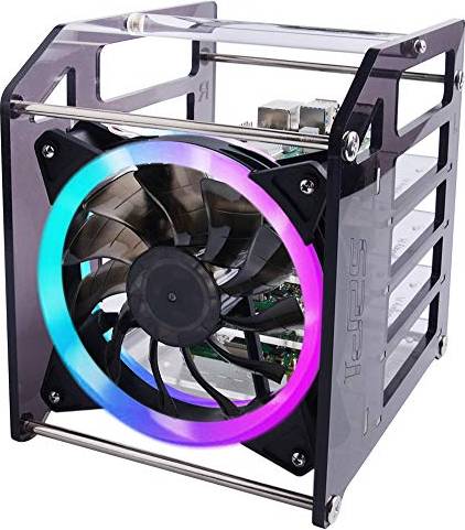 GeeekPi Raspberry Pi Cluster Case, Raspberry Pi Rack Case Stackable Case