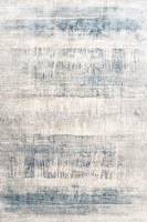 Loomed Blue Distressed Abstract Grey