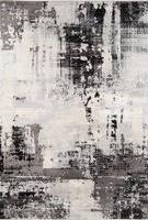 Loomed Modern Distressed Abstract Silver