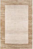 Natural Beige Distressed Bordered Rug