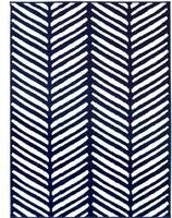THE RUGS Maestro Collection Herringbone Blue
