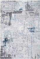 Loomed Modern Distressed Abstract Blue