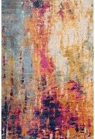 Loomed Bright Distressed Abstract Multicolour
