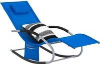 SoBuy Rocking Sun Lounger - Blue
