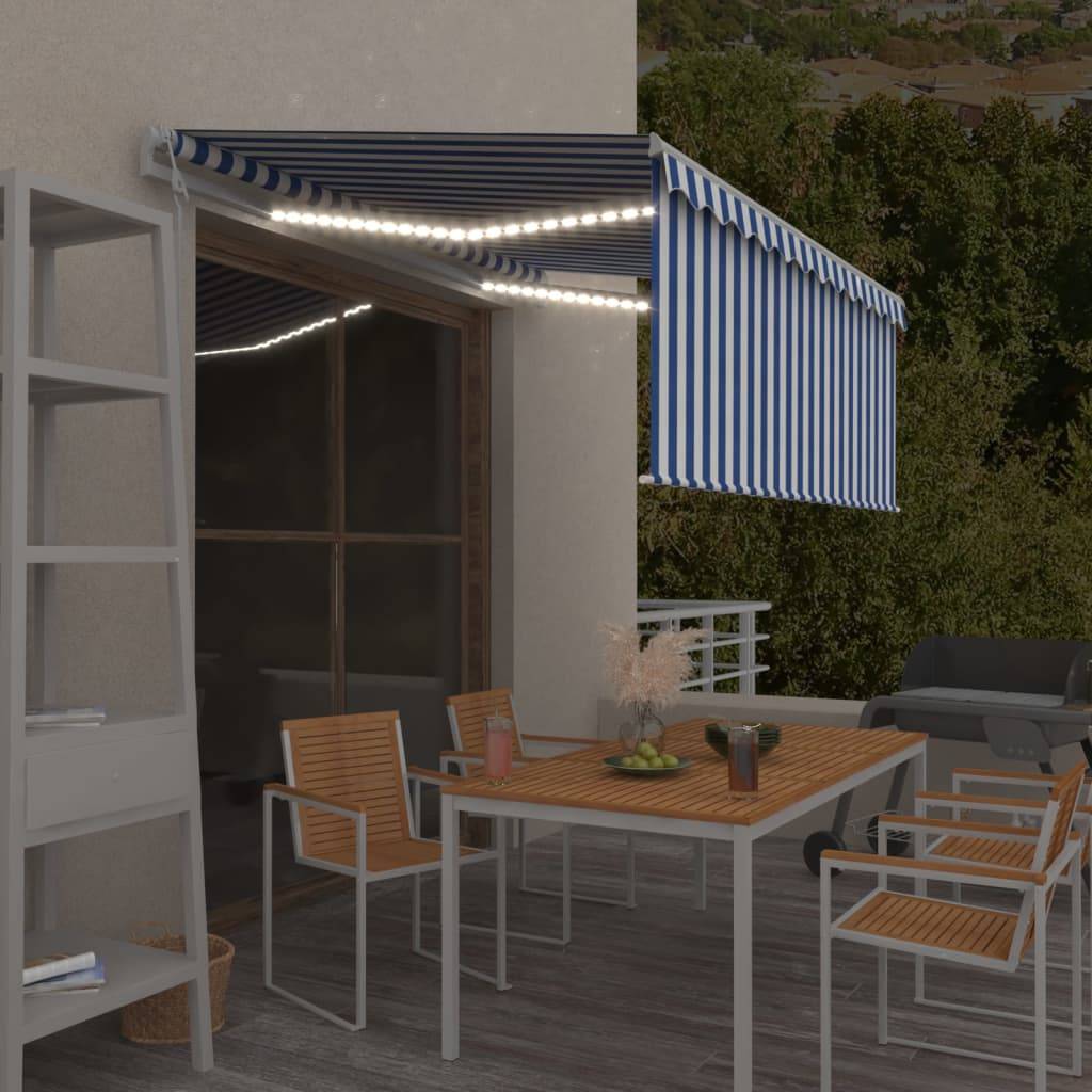vidaXL Automatiserad Markis Vindsensor Rullgardin LED 3x2.5m
