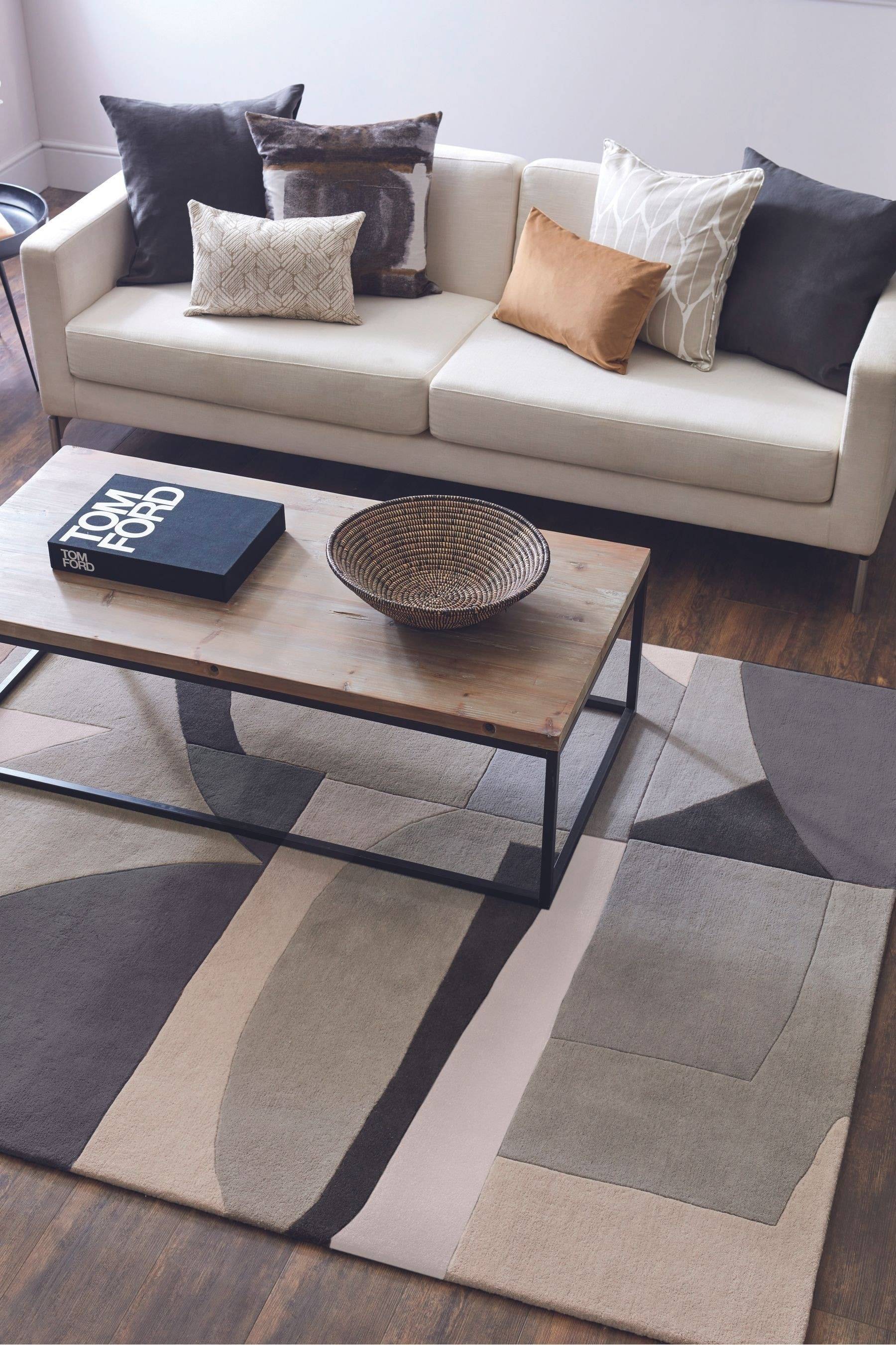 Beige Rectangle 5'7" x 7'10" Area Rug