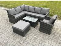 Rattan corner garden sofa Fimous 8 Rattan Corner
