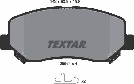 Textar Brake Pad Set 2556401