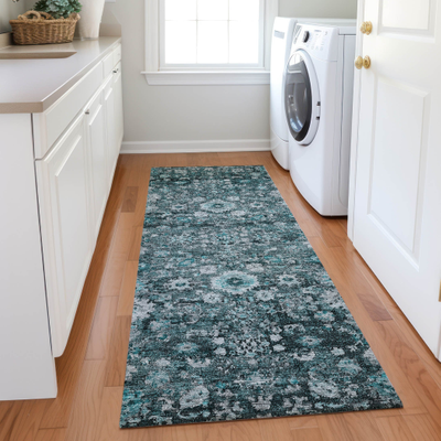 Addison Rugs Machine Washable Turquoise, Blue