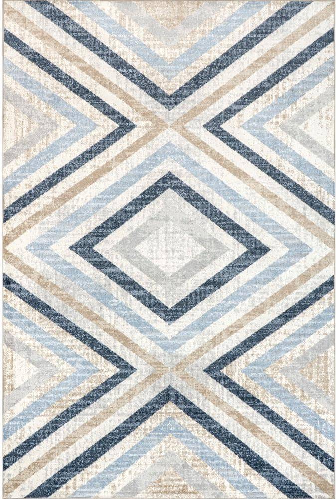 Nuloom Brooklyn Rug Co Akari Diamond Blue