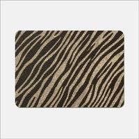 Warren Reed Golden Zebra Print Place Mat Brown, Multicolour, Blue